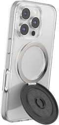 PopSockets Kick-Out Grip for MagSafe, Phone Grip with Built-in Phone Stand, Adjustable Kickstand for Portrait or Landscape, Strong Magnetic Hold, Wireless Charging Compatible - Black