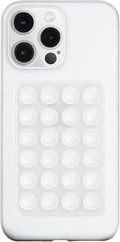Silicone Suction Phone Case Mount, Silicon Adhesive Phone Accessory for Smartphones, Hands-Free Mirror Shower Phone Holder for Selfies, Tiktok Videos (Translucent)