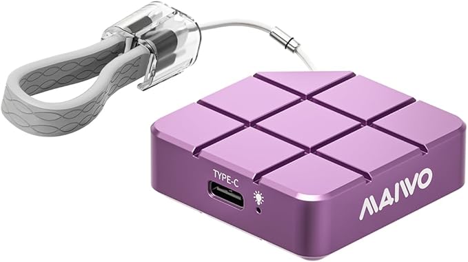 MAIWO 256GB Portable SSD External Solid State Drive, USB 3.2 GEN 2 Type-C Up to 1050MB/s, Mini PSSD for iPhone 15 Pro Max MacBook Pro PS5, Aluminum (Pinkish Purple)
