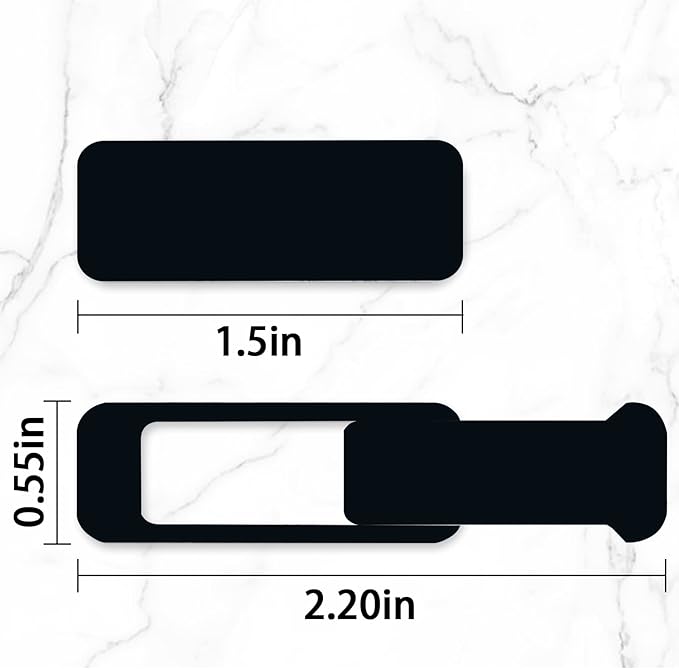 Webcam Cover, 6 Pieces, Laptop Camera Cover, Privacy Shielding Capacity is Twice as Big as The Traditional, Suitable for Computer Mobile Phones, laptops, Tablets and so on (Black 6-Piece Pack)