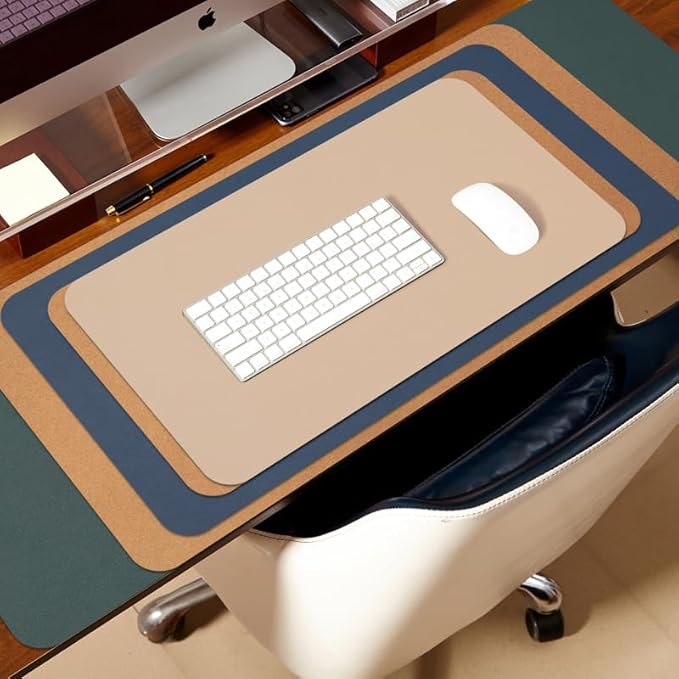 Cork Purple Desk Mat - Dual-Sided Desk Pad for Office and Home - Desk Organization and Accessories - Ideal for Large Mouse Pad and Desk Mats on Top of Desks(31.5"x 15.7")