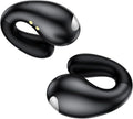 Ultra Open Ear Earbuds - Ergonomic Clip-On Earbuds, Bone Conduction Over-The-Ear Headphones with Waterproof Design, Old Black