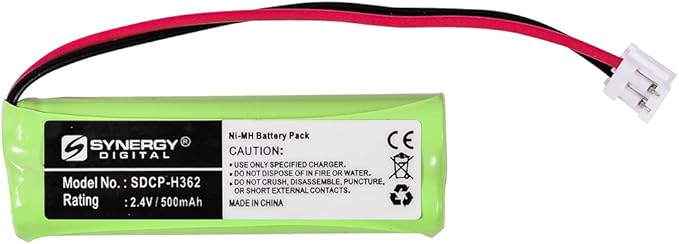 Synergy Digital Cordless Phone Batteries, Compatible with Vtech 89-1337-00-00, BT18443, BT28443 Cordless Phone Batteries (Ni-MH, 2.4V, 500 mAh), Set of 3