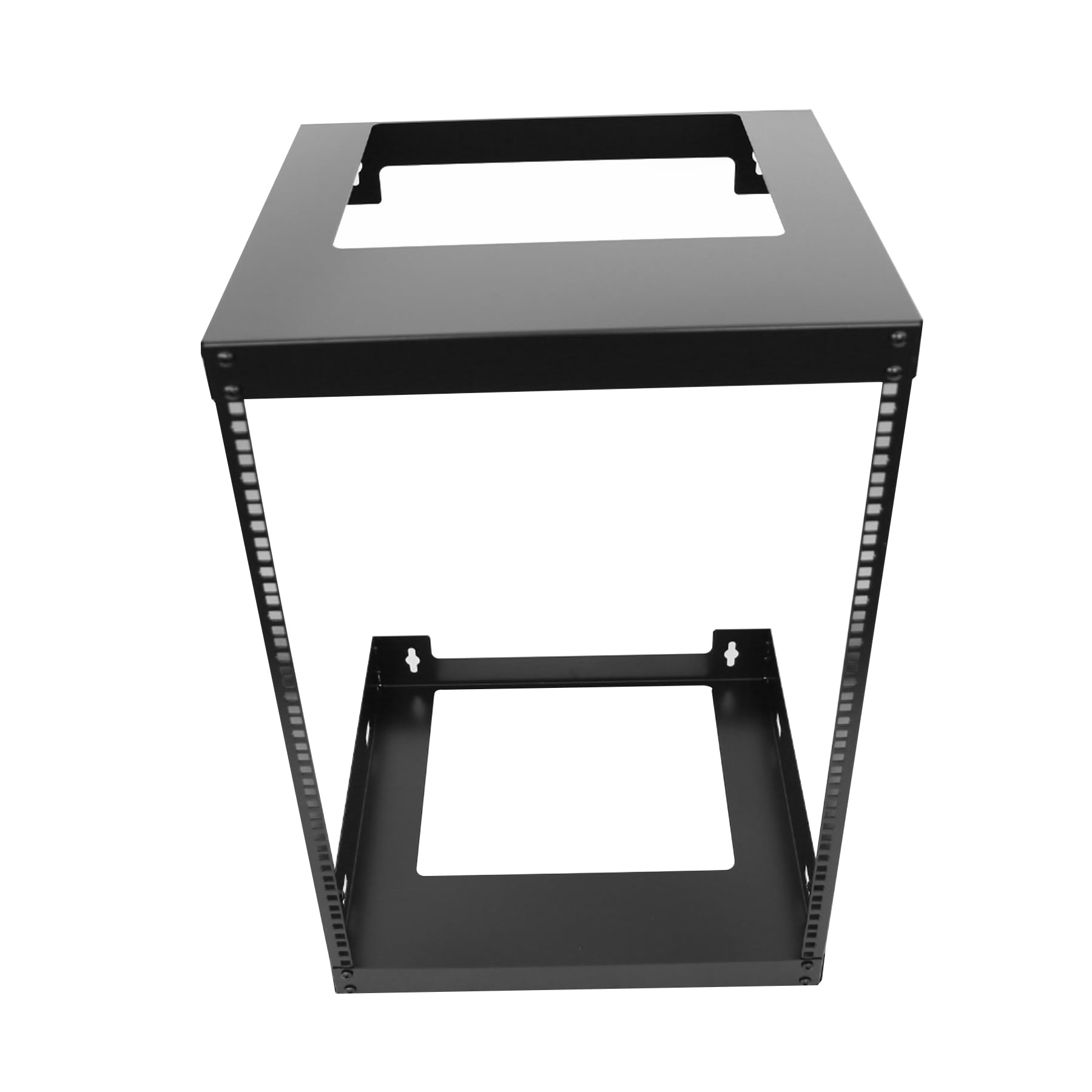 GlobalRack 15U Wall Mount Open Frame, 18" Depth, w/ 2X 1U Shelves