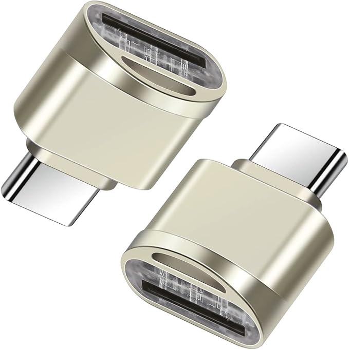 USB C Micro SD Card Reader (Pack of 2 Pcs), BorlterClamp Type C OTG TF Memory Card Reader Compatible with Laptop, MacBook, Tablet, Smartphone