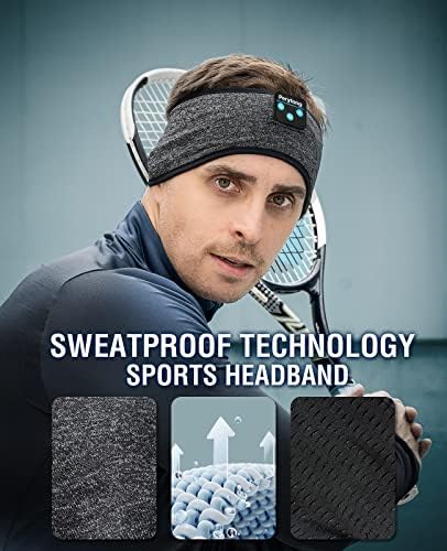 Perytong Wireless Sleep Headphones, Bluetooth Headband, On Ear, Coalblack, Model:PTL01