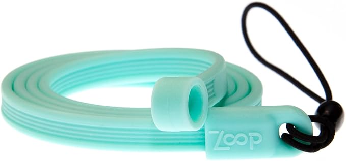 ZoopLoop Blue Silicone Scratchproof 20.75in Tether for Digital Electronic Styluses (Diameter Range: 0.27-0.37in) - Secure Stylus to Tablet Case - Tablet Pencil Holder Accessory