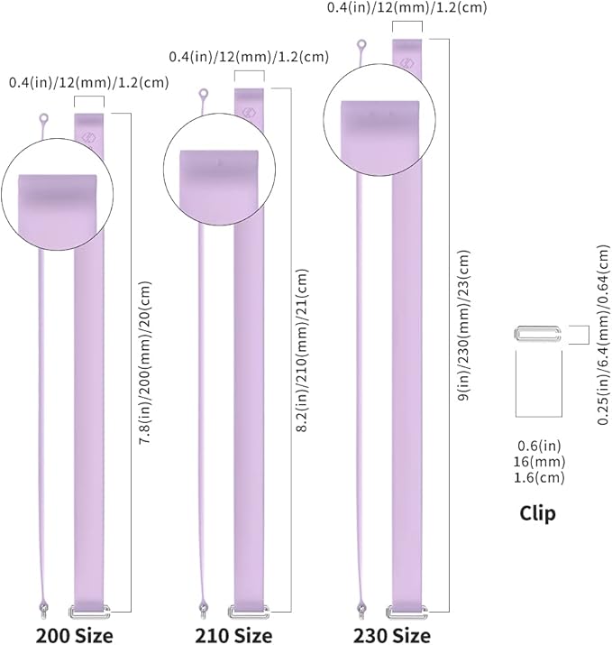 Sinjimoru C-Shaped Silicone Phone Grip, Cell Phone Strap With Clip for iPhone & Samsung Cases - Sinji Loop Clip Lavender 200