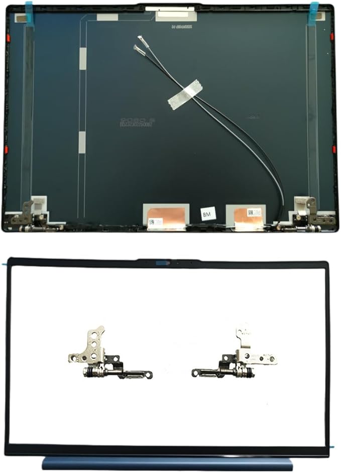 Replacement Laptop LCD Cover Back Rear Top Lid Hinges Front Bezel for Lenovo ideapad 5 15IIL05 15ARE05 15ITL05 5-15IIL05 5-15ARE05 5-15ITL05 5-15ALC05 5CB0X56073 5CB0Z31048 (Dark Blue)