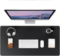 PU Leather Desk Pad Protector Gaming Mouse Pad Non Slip Desk Mat for Keyboard and Mouse Waterproof Desk Writing Pad for Office and Home Desk Accessories(Black, 23.6 * 11.8)