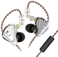 KZ Wired Earbuds ZSX in-Ear Headphones with Dynamic Crystal-Clear Sound and Ergonomic Custom-Fit Earpieces (S/M/L), 3.5mm Jack for Phones and Laptops(with Mic,Black)