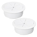 2 Pcs Desk Grommet 2" / 50 mm, Desk Hole Cover for Cables White, Cable Grommet ABS Plastic, Desk Hole Grommet for Home & Office Pc, Detachable Cable Cord Organizer