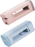 MiiKARE Travel Essentials Airplane Phone Holder, Universal Handsfree Phone Mount for Flying with 360 Degree Rotation, Travel Must Haves Phone Stand for Desk, Tray Table, Pink&Blue