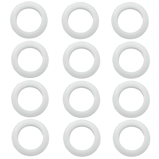 12 Pcs Rubber Grommets, 0.98" Inside Diameter 1" Drill Hole Rubber Wire Grommets O Ring Grommets for Wire, Firewall, Cables, Plugs (White)