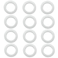 12 Pcs Rubber Grommets, 0.98" Inside Diameter 1" Drill Hole Rubber Wire Grommets O Ring Grommets for Wire, Firewall, Cables, Plugs (White)