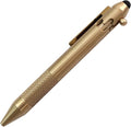 Cool Hand 4.9'' Brass Bolt Action Pen with Retractable Stylus Tip for Any Touch Screen, Ballpoint Ink Refillable, Compact Size, Skelton Out Deep Pocket Clip (Brass)