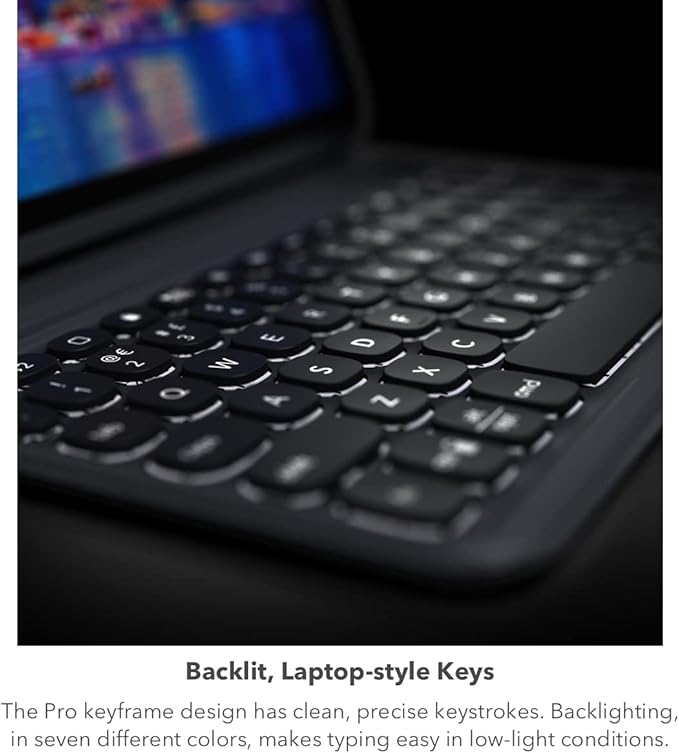 ZAGG Pro Keys Detachable Case and Wireless Keyboard for Apple iPad 11" (A16)/ 10.9 10th GEN, Multi-Device Bluetooth Pairing, Backlit Keyboard, Apple Pencil Holder, 6.6ft Drop Protection, Lightweight