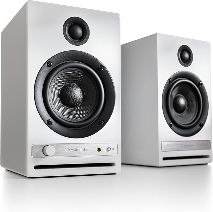 Audioengine HD4 Wireless Bluetooth Bookshelf Speakers - Home Theater, Desktop, Surround Sound, Music, Movies and Gaming - Bluetooth Adaptive aptX 5.3