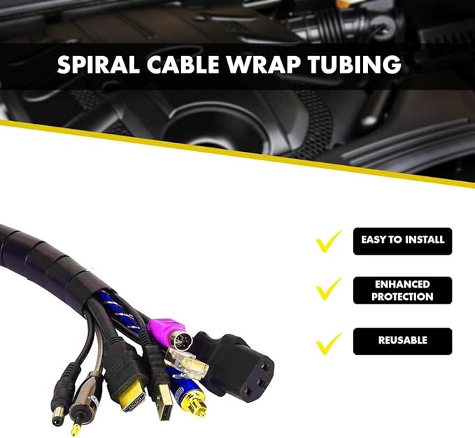 Kable Kontrol Vortex Spiral Cable Wrap - 1/4” Inch 100’ Feet Long - Hose Protector Flexible Polyethylene Wire Conduit Tubing Cable Sleeve Cord Cover to Organize Wires – Natural