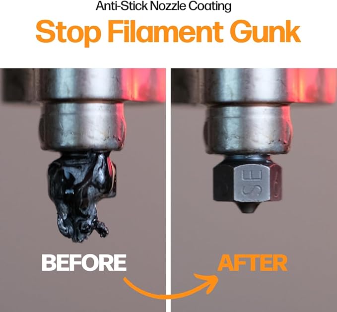 Slice Engineering Plastic Repellent Paint Repels Plastic & Prevents Buildup on the Nozzle | Get Enhanced Print Quality | Hassle-Free Application | Water-Based PTFE Nanosuspension (3 mL - 5 Pack)