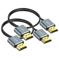 Twozoh Flexible & Slim HDMI Cable 10FT 2 Pack, Ultra Thin HDMI Cord Supports High Speed 4K@60Hz 18gbps 2160P/1080P