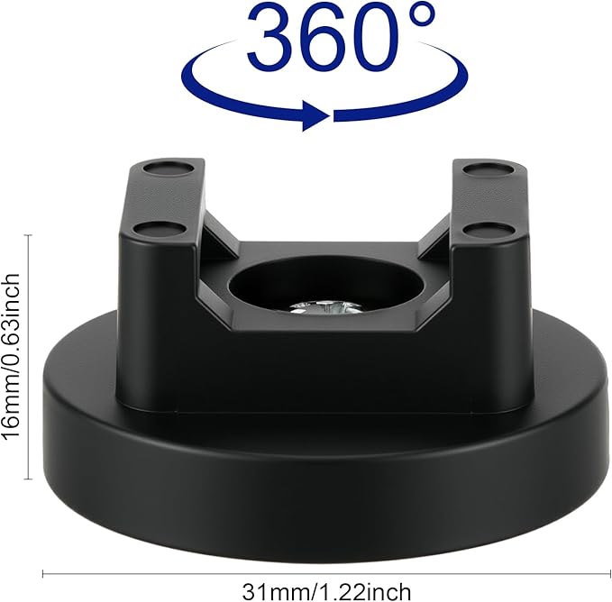 Yookeer 40 Pcs Magnetic Zip Tie Mount Base Black Magnetic Cable Clips Wire Holder Multipurpose Cable Ties Management Base Electrical Supplies for Wire (31 mm)