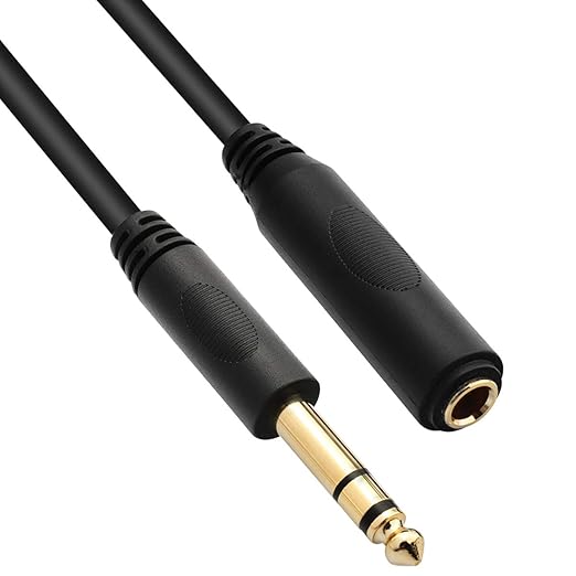 Tisino 1/4 Extension Cable 20 ft, Headphone Extension Cable Quarter inch TRS Male to Female Stereo Guitar Extension Cable Cord