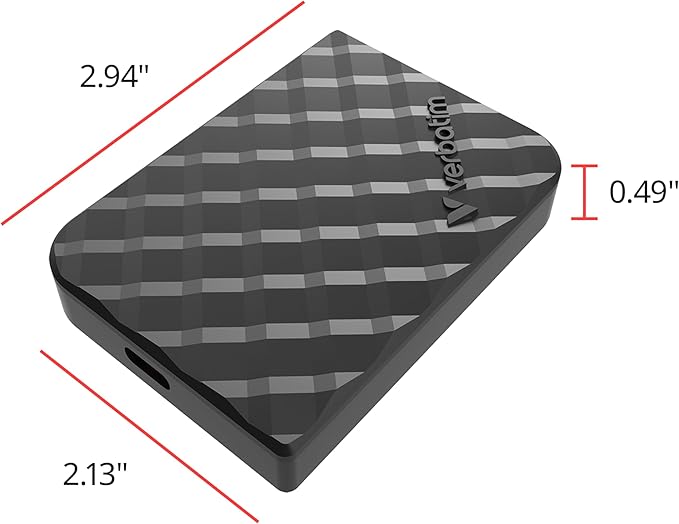 Verbatim 1TB Store 'n’ Go Mini External Solid State Drive USB 3.2 Gen 1 USB-C Connection - Diamond Black