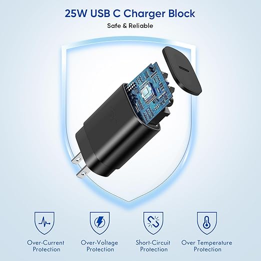 10FT Super Fast Charger Type C, 2Pack 25W USB C Wall Charge 10Foot Long Android Type C Charger Cable Fast Charging for Samsung Galaxy S25 Ultra/S25/S25+/S24+/S24 Ultra/S24/S24+/S23 Ultra/S22 Ultra/S21
