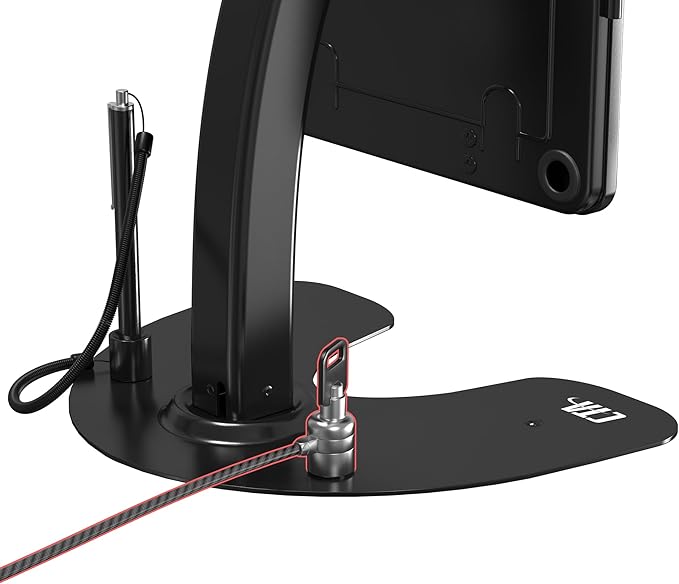 Dual Kiosk Stand – CTA Dual Security Kiosk Stand with Locking Case, Cable, and 360-Degree Rotating Base – Compatible with iPad 7th/ 8th/ 9th Gen 10.2-inch, iPad Air 4, (PAD-ASKB10) – Black