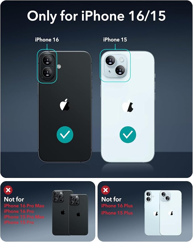 ESR 3 Pack for iPhone 16 /iPhone 15 Screen Protector, [9H Hardness] [Military Grade Shatterproof] Full Coverage Tempered Glass Film with Flawless Fit Tray, HD Clear, Scratch Resistant