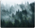 Hokafenle Mouse Pad, Square Personalized Computer Mouse Pads with Natural Design, Washable Mouse Mat, Gaming Office Home Non-Slip Rubber Base Mousepad, Misty Forest