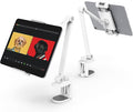 iPad Desk Mount, Tablet Holder, Multi-Angle Adjustable Tablet Stand for 4.7''- 13'' Screen Microsoft Surface Pro Series, iPad Series(White)