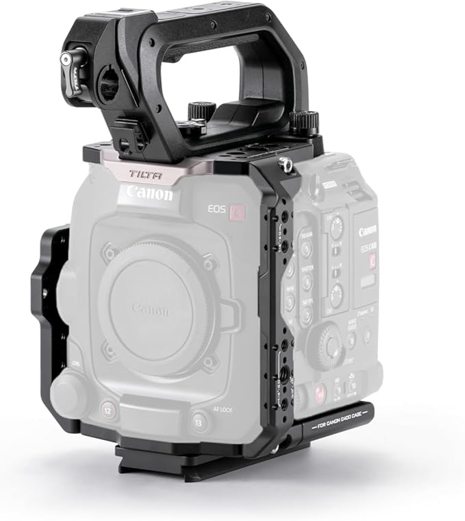 Tilta Camera Cage Kit for Canon C400 | Mounts via Arri Rosette, NATO Rail, 3/8"-16 & 1/4"-20 | Includes Full Cage, Quick Release Bottom Plate, Rear Accessory Plate + More (Base Kit)