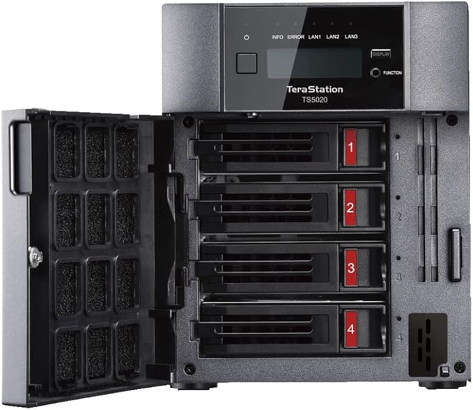 BUFFALO TeraStation 5420DN 4-Bay Business Desktop NAS 32TB (2x16TB) with Hard Drives Included RAID iSCSI Network Storage File Server