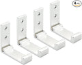 Folding Coat Hooks, Wall Hooks for Hanging Aluminum Alloy Cloth Hanger Coat Hanger Headphones Holder Headset Wall Hanger Hook- Pack of 4 (Silver)
