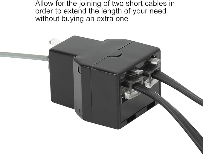 Uvital RJ12 6P6C 1 Female to 2 Female Telephone Line Splitters, Telephone Landline Cable Connector and Separator(Black,2 Pack)