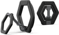 URBAN ARMOR GEAR UAG Magnetic Phone Ring Stand Compatible with MagSafe Magnet, Removable Metal Finger Ring Grip & 360 Rotation Adjustable Kickstand for iPhone 16/15, Galaxy S25, S24, Black/Silver