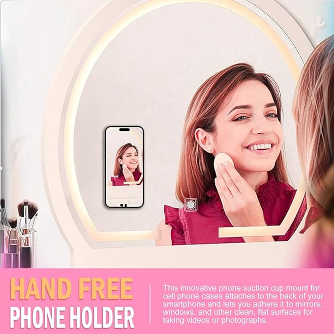 Silicone Suction Phone Holder Mount,Silicon Adhesive Phone Accessory for iPhone and Android, Hands-Free Mirror Shower Phone Holder,TikTok Videos and Selfies (Light Blue, Single Sided)