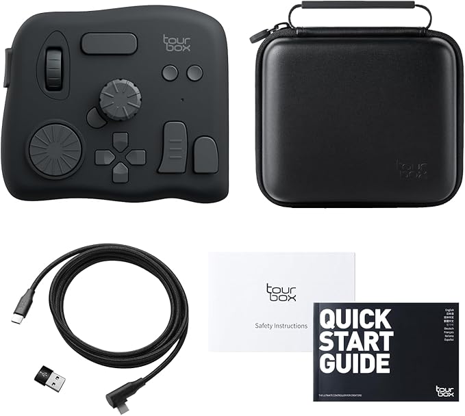 TourBox NEO - Custom Controller for Photo Video Editing, Color Grading, Ilustration, MacOS/Windows, Photoshop Lightroom Davinci Resolve After Effects Premiere FCPX Programmable Keyboard Bundle