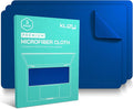 Kuzy 3 Pack Premium Microfiber Cleaning Cloth - Large Reusable Cloth for Glasses, Screens, MacBook Laptops, TVs, and Electronics - Scratch-Free, Lint-Free Cleaner, 3 Pack - Navy Blue