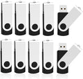 KOOTION 32GB USB Flash Drive 32 gb Flash Drive 10 Pack Thumb Drive Memory Stick Pen Drive Keychain Design Black