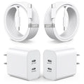 2Pack iPhone 16 15 Chargers,Dual Port Fast Wall Chargers Block with 10FT USB C to C Cable Cord Charger Fast Charging for iPhone 16e/16 Pro Max/16 Pro/16 Plus/15/15 Pro Max/15 Pro/15 Plus/iPad