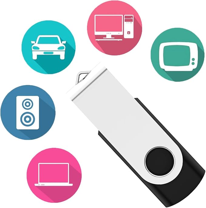 USB Flash Drive 8GB 100 Pack, Bulk USB 2.0 Flash Drives Thumb Drive Swivel Memory Stick Jump Drive Pen Drive,8 gig 100 Pieces