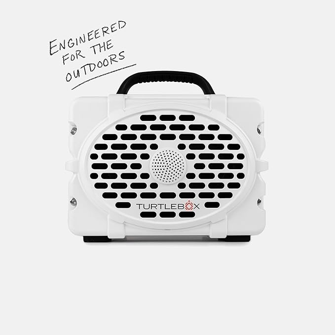 Turtlebox Original Gen 3: Portable Outdoor Bluetooth Speaker – Ultra-Loud (120dB), Waterproof (IP67), Rugged, Impact-Resistant, 3-Day Battery | Party Mode: Unlimited Pairing Stereo, White/Seafoam