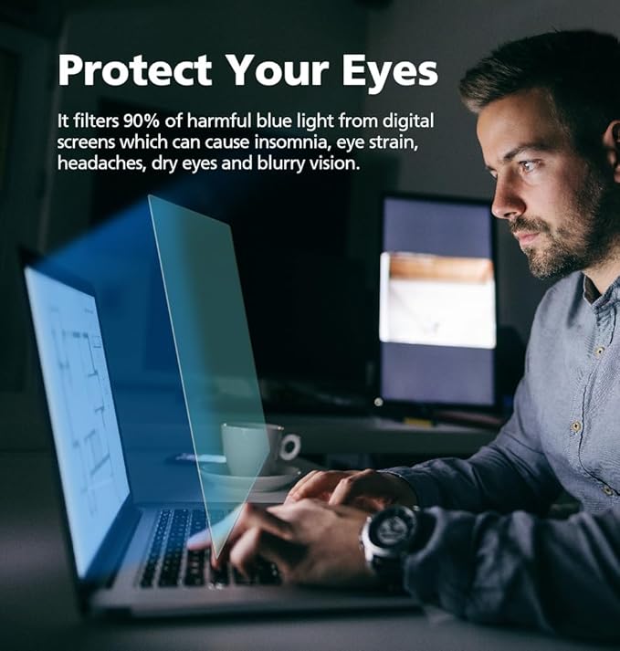 Anti Blue Light Matte Screen Protector For MacBook Air 15" (2024 M3) | Anti-Glare | Reducing Eye Fatigue with Blue Light Blocking Filter