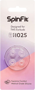 SpinFit CP1025- S/SS- Medical Grade Silicone Patented Ear Tips, Secure Fit and Supreme Comfort Fits MTW3, Galaxy Buds 2, Soundcore Space A40 & More (2 Pairs) (for Nozzle Diameter from 4-5.5mm)