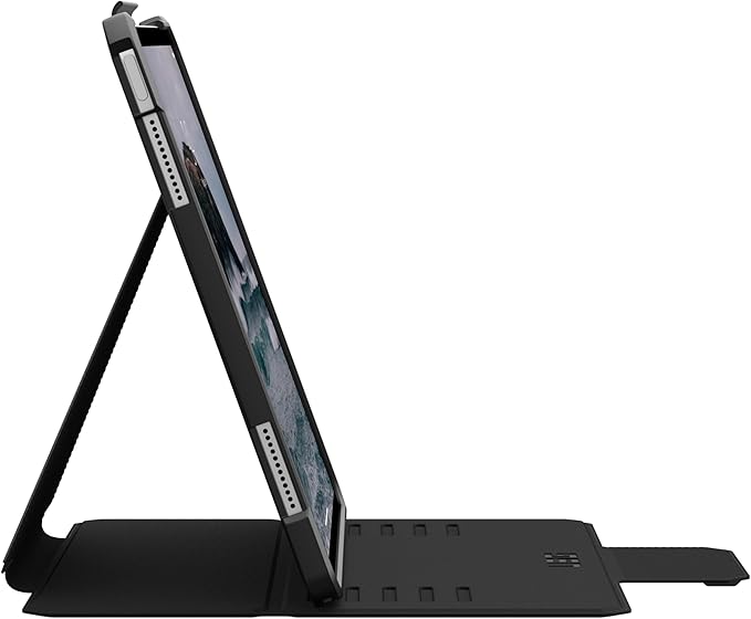 URBAN ARMOR GEAR UAG Designed for iPad Air 13" Case (1st/2nd Gen 2024-2025) M3 A3268 A3269 - Rugged Multi-Angle Viewing Folio Protective Cover w/Pencil Holder & Adjustable Stand, Metropolis SE Black