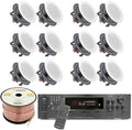 Vaiyer Home Theater System Kit, 6-Channel 6000 Watts Bluetooth Amplifier with 5.25" 12 Qty of 175 W Each in-Wall in-Ceiling Frameless Speakers & 16 Gauge 500 ft Speaker Wire Surround Sound System