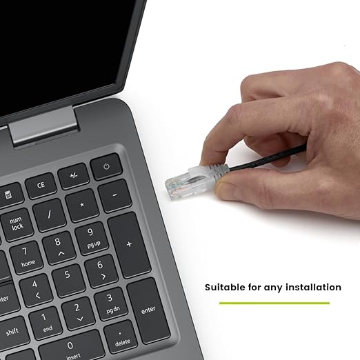 TRUECABLE Cat6 Component Rated Patch Cable, Unshielded (U/UTP), 5ft, Black, 28AWG Solid Copper, Snagless 10G High-Speed Ethernet Cable, PoE++ 4PPoE 100W, UL Listed, RoHS-3, 1 Pack